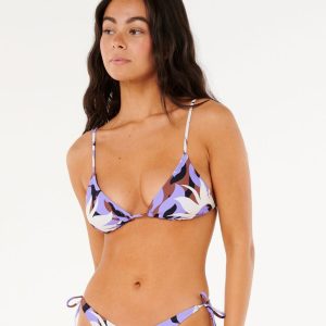 RIP CURL-Top de bikini triángulo deslizante cala nights